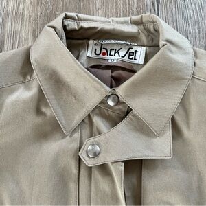 Vtg The Jack Set Women’s Size 12 Beige Belted Trench Coat Made In Poland